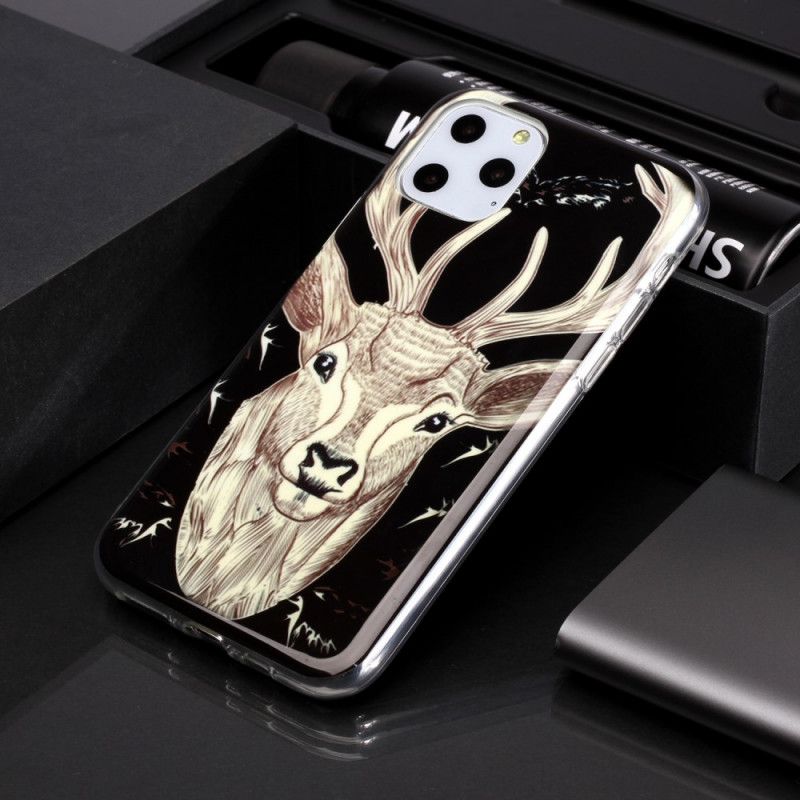 Coque iPhone 11 Pro Cerf Majestueux Fluorescente