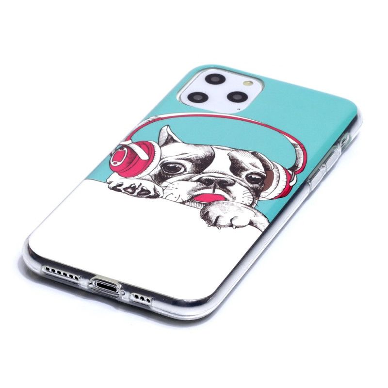 Coque iPhone 11 Pro Chien Fluorescente