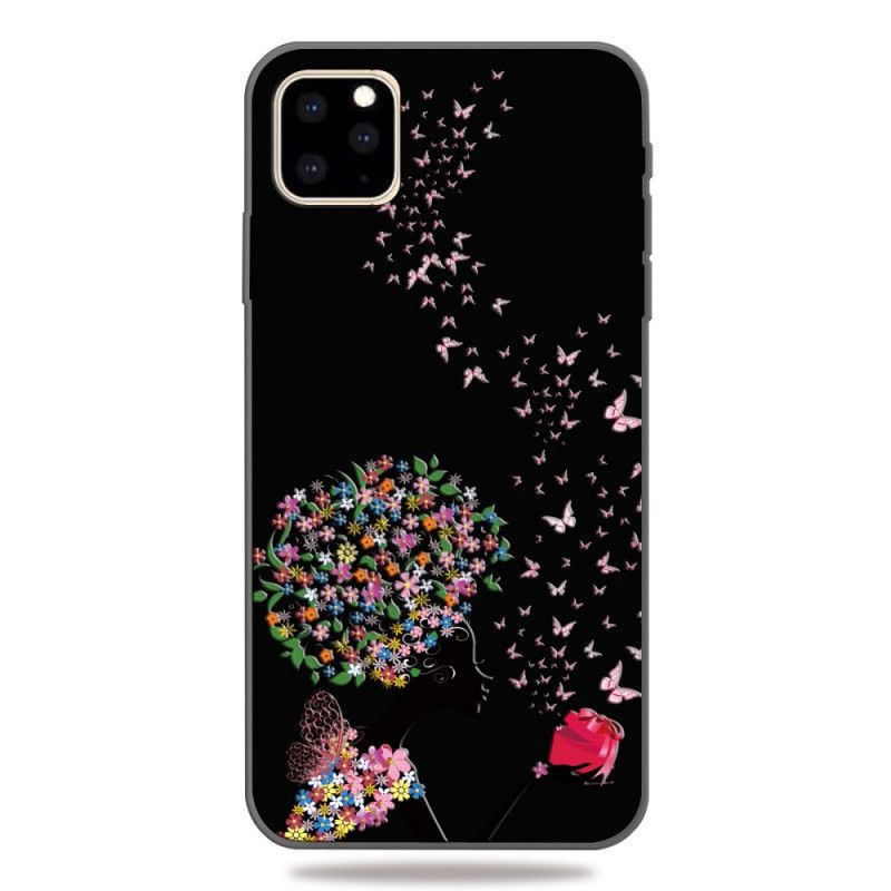 Coque iPhone 11 Pro Femme À La Tête Fleurie