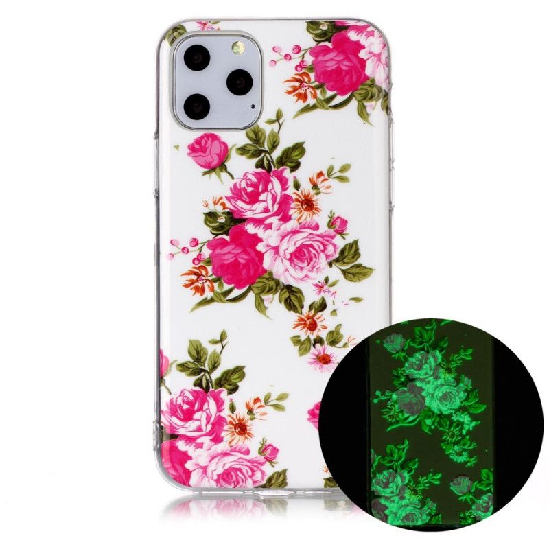 Coque iPhone 11 Pro Fleurs Liberty Fluorescente