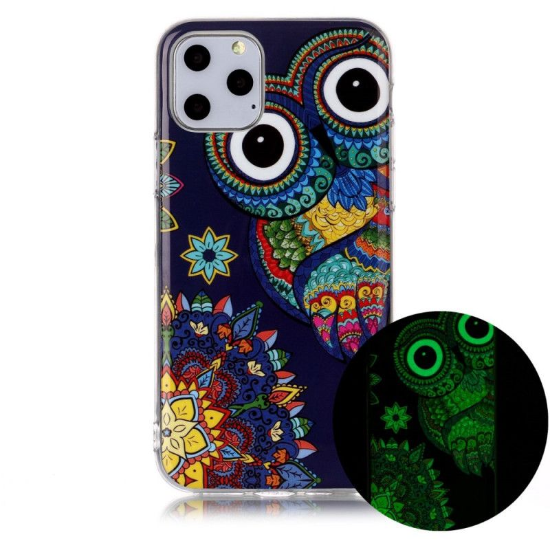 Coque iPhone 11 Pro Hibou Unique Fluorescente