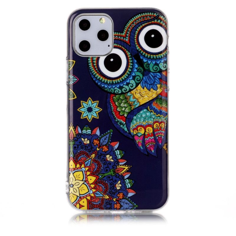 Coque iPhone 11 Pro Hibou Unique Fluorescente