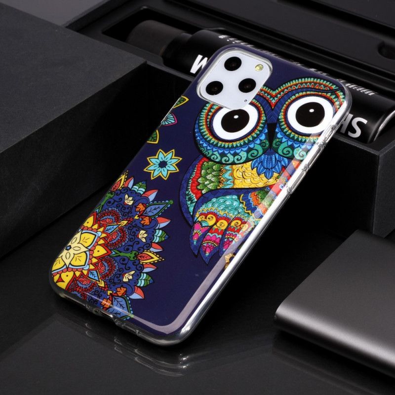 Coque iPhone 11 Pro Hibou Unique Fluorescente