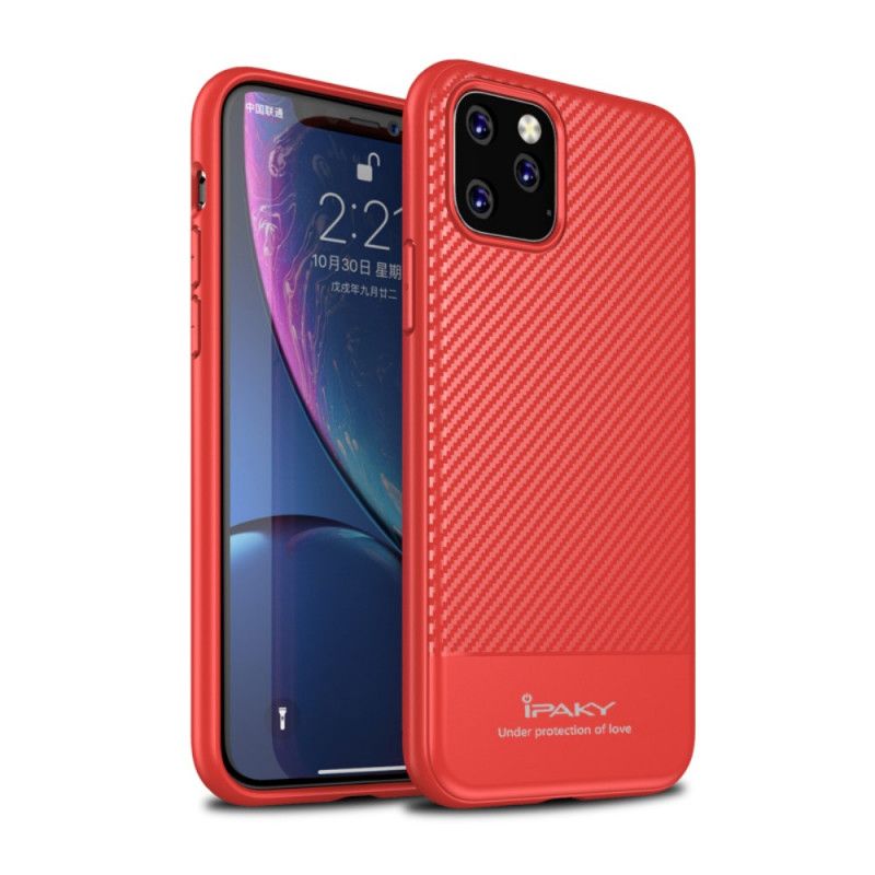 Coque iPhone 11 Pro Ipaky Fibre Carbone