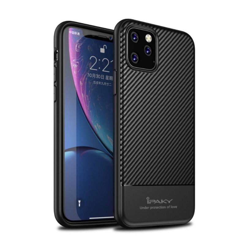 Coque iPhone 11 Pro Ipaky Fibre Carbone