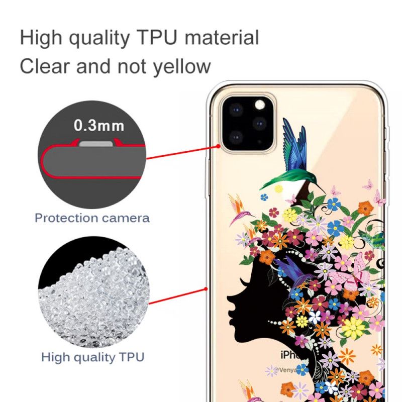 Coque iPhone 11 Pro Jolie Tête Fleurie