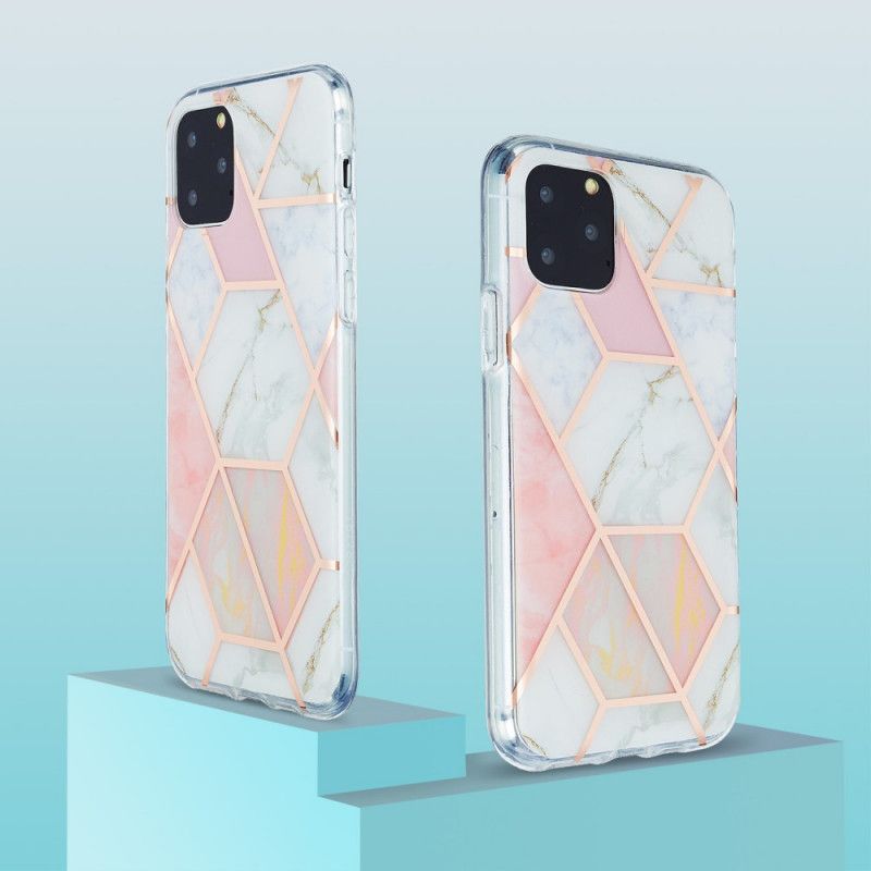 Coque iPhone 11 Pro Marbre Géométrique Flashy