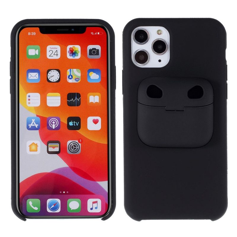 Coque iPhone 11 Pro Max / Airpods Pro Silicone 2-en-1