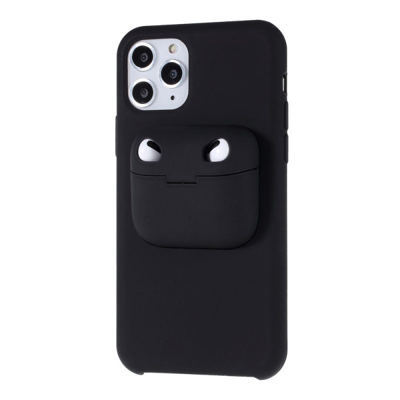 Coque iPhone 11 Pro Max / Airpods Pro Silicone 2-en-1