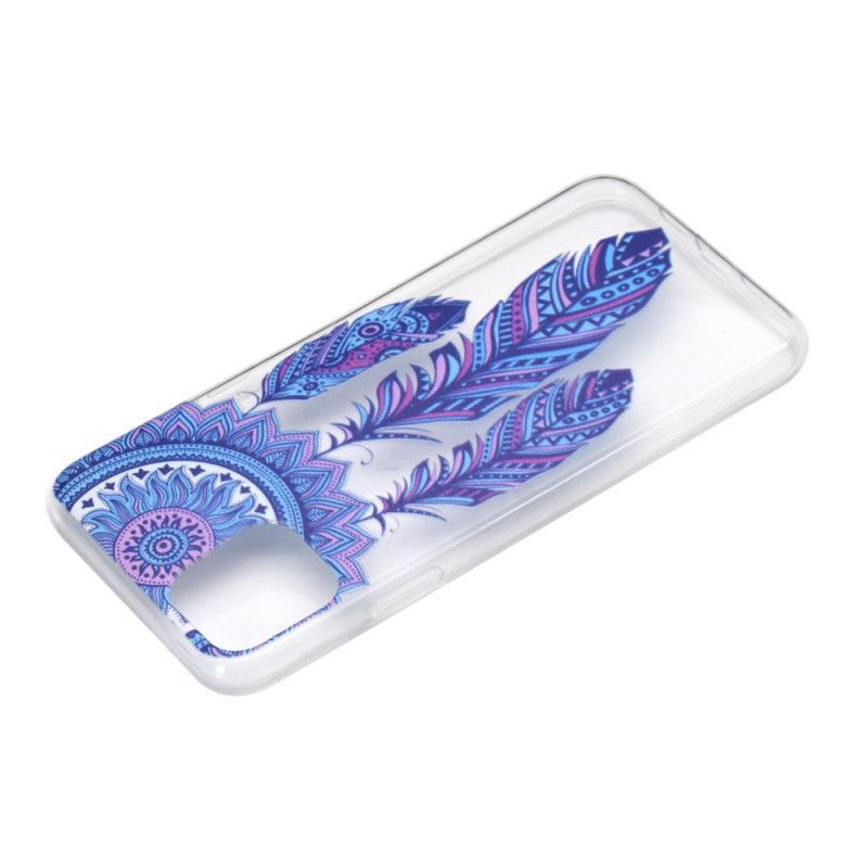 Coque iPhone 11 Pro Max Attrape Rêves Plumes Bleues