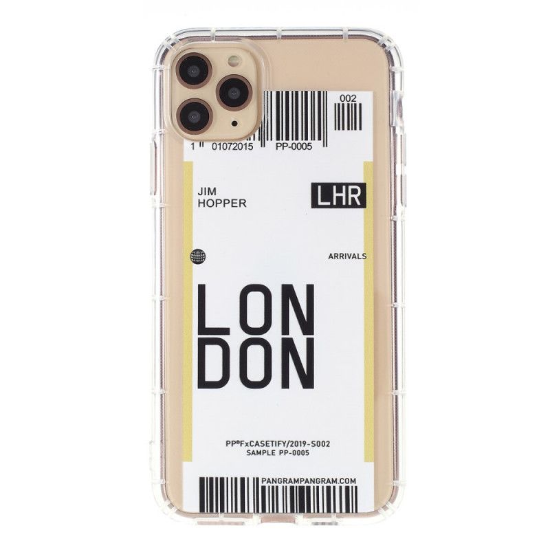 Coque iPhone 11 Pro Max Boarding Pass To London