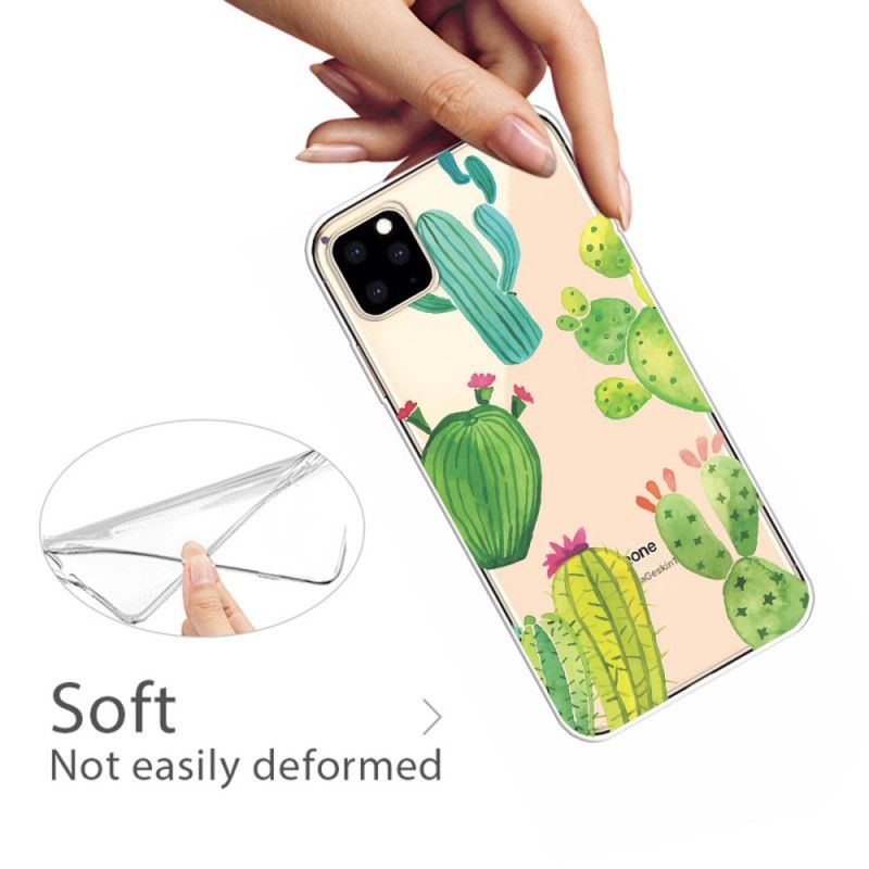 Coque iPhone 11 Pro Max Cactus Aquarelle