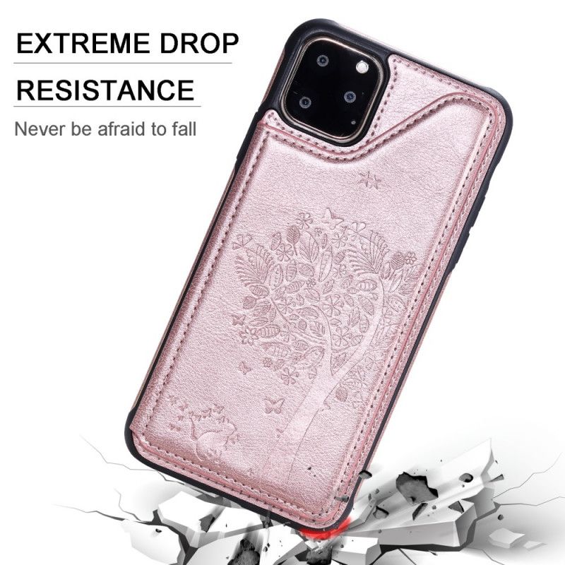 Coque iPhone 11 Pro Max Cat Print Multi Fonctionnelle