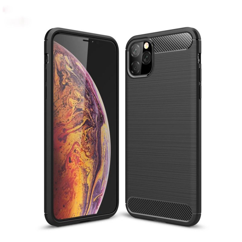 Coque iPhone 11 Pro Max Fibre Carbone Brossée