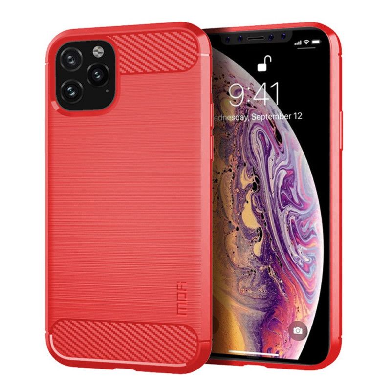 Coque iPhone 11 Pro Max Fibre Carbone Brossée Mofi