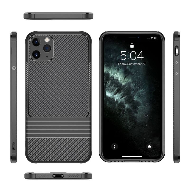 Coque iPhone 11 Pro Max Fibre Carbone Leeu