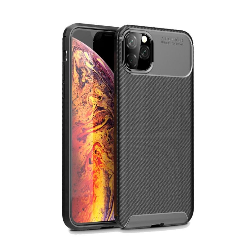 Coque iPhone 11 Pro Max Flexible Texture Fibre Carbone