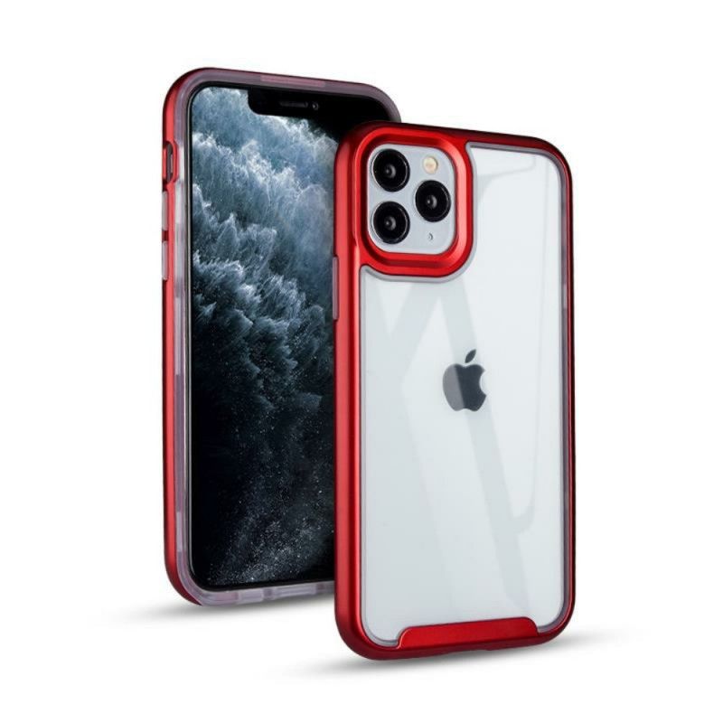 Coque iPhone 11 Pro Max Hybride Rebords Style Métal