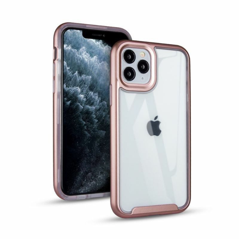 Coque iPhone 11 Pro Max Hybride Rebords Style Métal