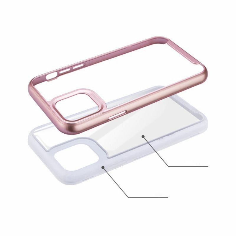 Coque iPhone 11 Pro Max Hybride Rebords Style Métal