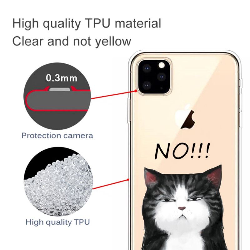 Coque iPhone 11 Pro Max Le Chat Qui Dit Non