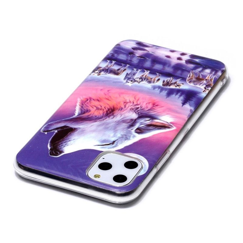 Coque iPhone 11 Pro Max Loup Fluorescente