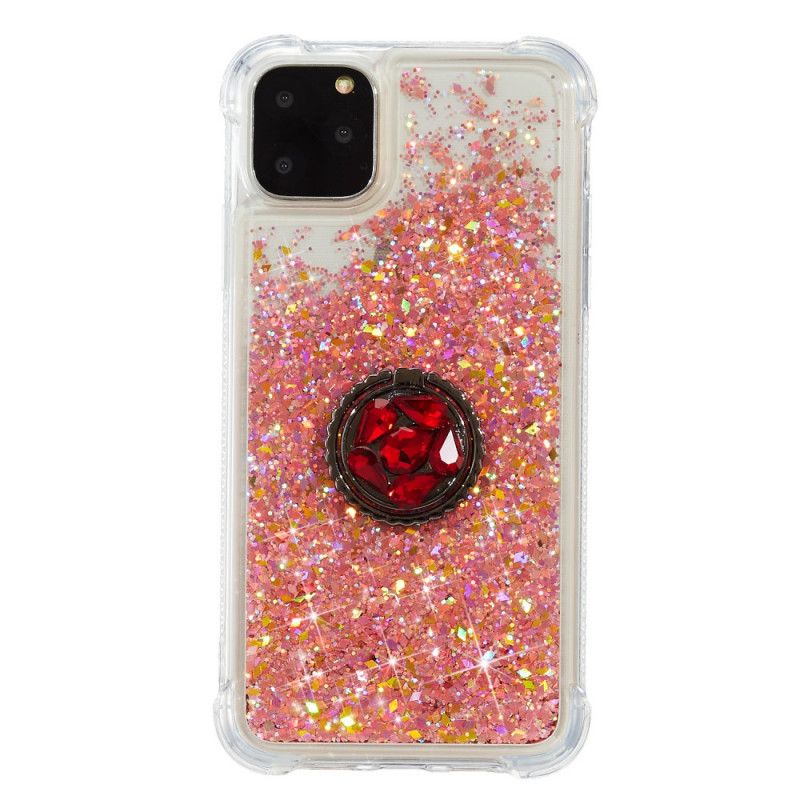 Coque iPhone 11 Pro Max Paillettes Avec Anneau-support