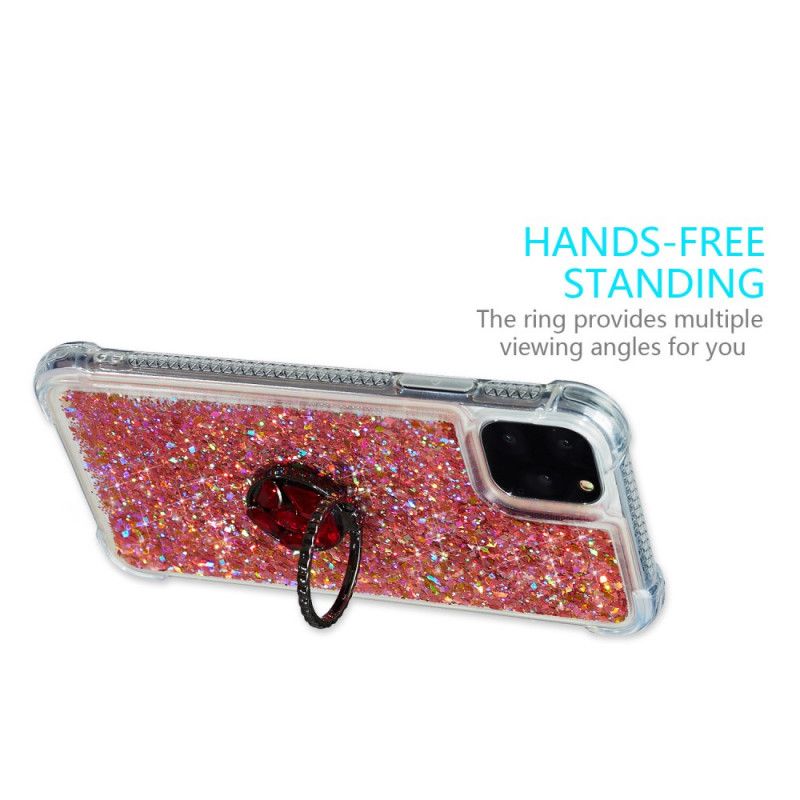 Coque iPhone 11 Pro Max Paillettes Avec Anneau-support