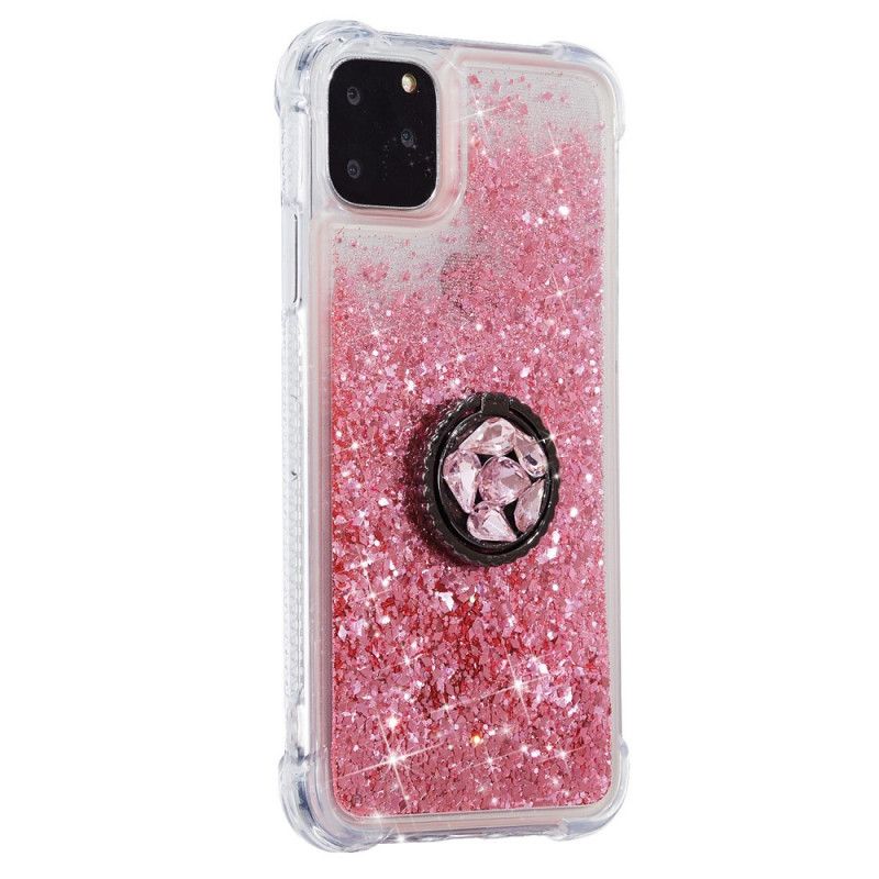 Coque iPhone 11 Pro Max Paillettes Avec Anneau-support