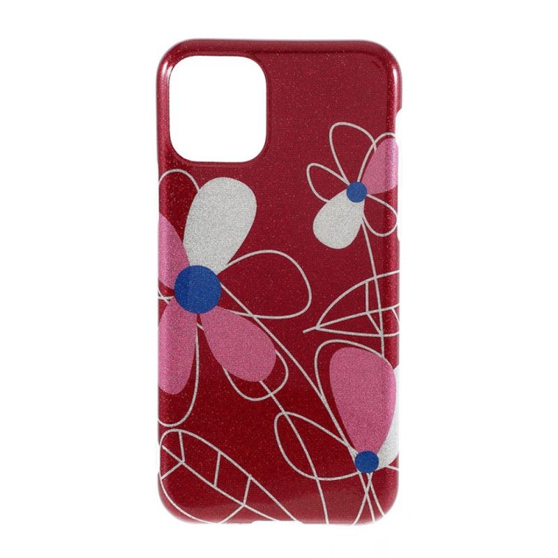 Coque iPhone 11 Pro Max Paillettes Florales