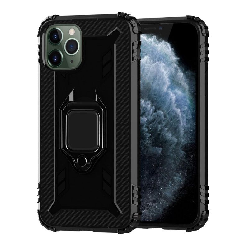 Coque iPhone 11 Pro Max Ring Et Fibre Carbone