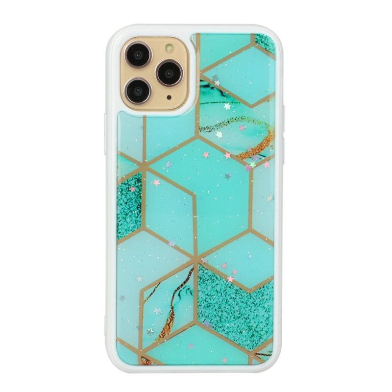 Coque iPhone 11 Pro Max Silicone Et Époxy Marbre Design