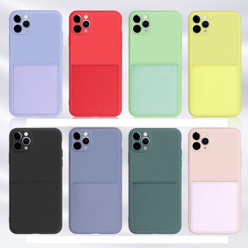 Coque iPhone 11 Pro Max Silicone Et Simili Cuir Porte-carte