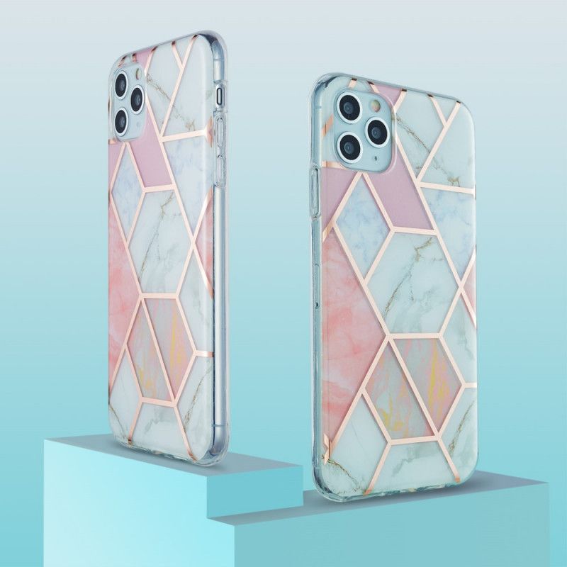 Coque iPhone 11 Pro Max Silicone Marbre Géométrie