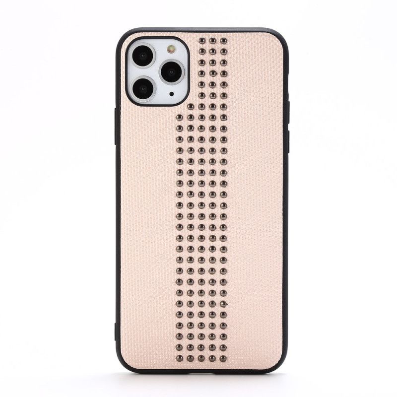 Coque iPhone 11 Pro Max Simili Cuir Et Rivets