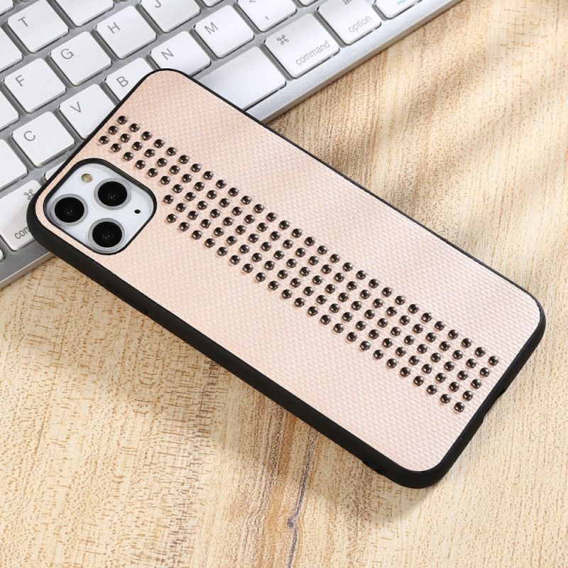 Coque iPhone 11 Pro Max Simili Cuir Et Rivets