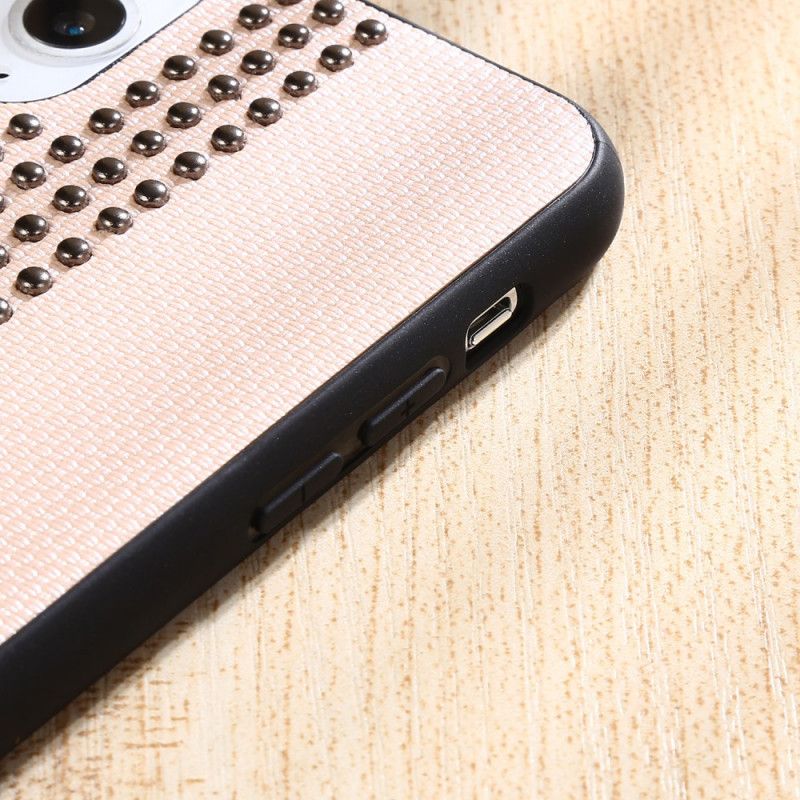 Coque iPhone 11 Pro Max Simili Cuir Et Rivets