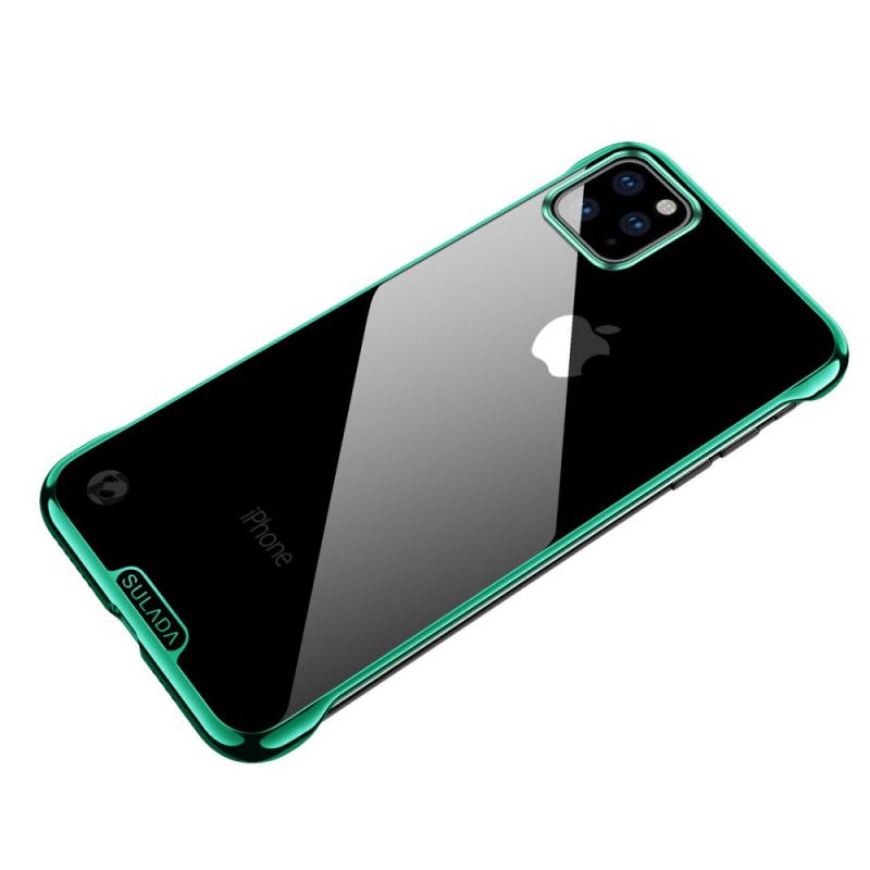 Coque iPhone 11 Pro Max Sulada Transparente Et Effet Métal