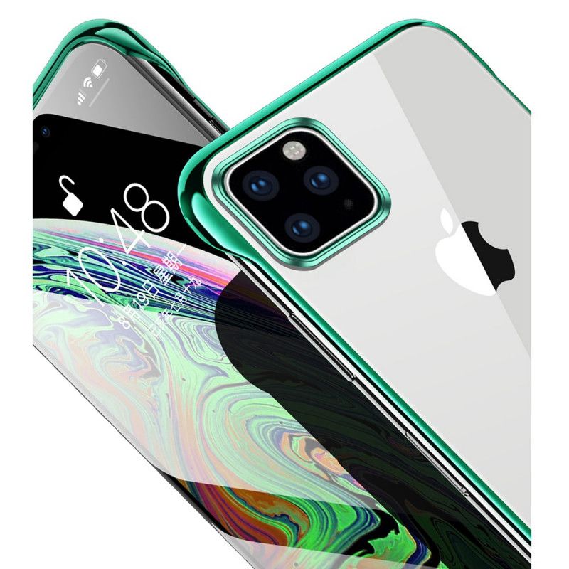 Coque iPhone 11 Pro Max Sulada Transparente Et Effet Métal