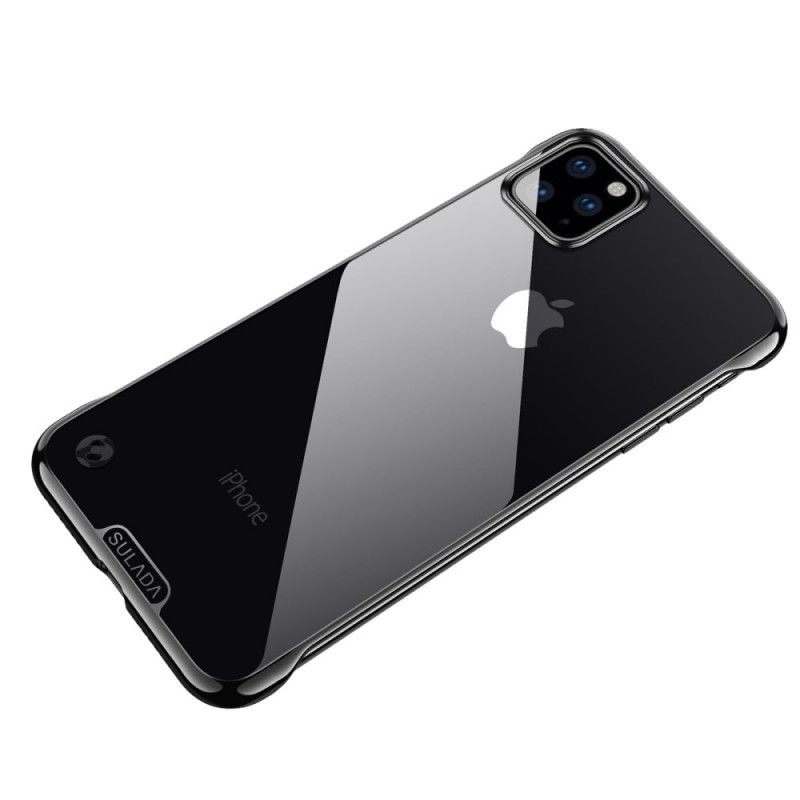 Coque iPhone 11 Pro Max Sulada Transparente Et Effet Métal