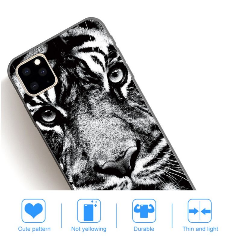 Coque iPhone 11 Pro Max Tigre Noir Et Blanc