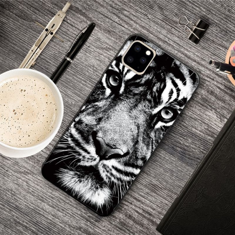 Coque iPhone 11 Pro Max Tigre Noir Et Blanc