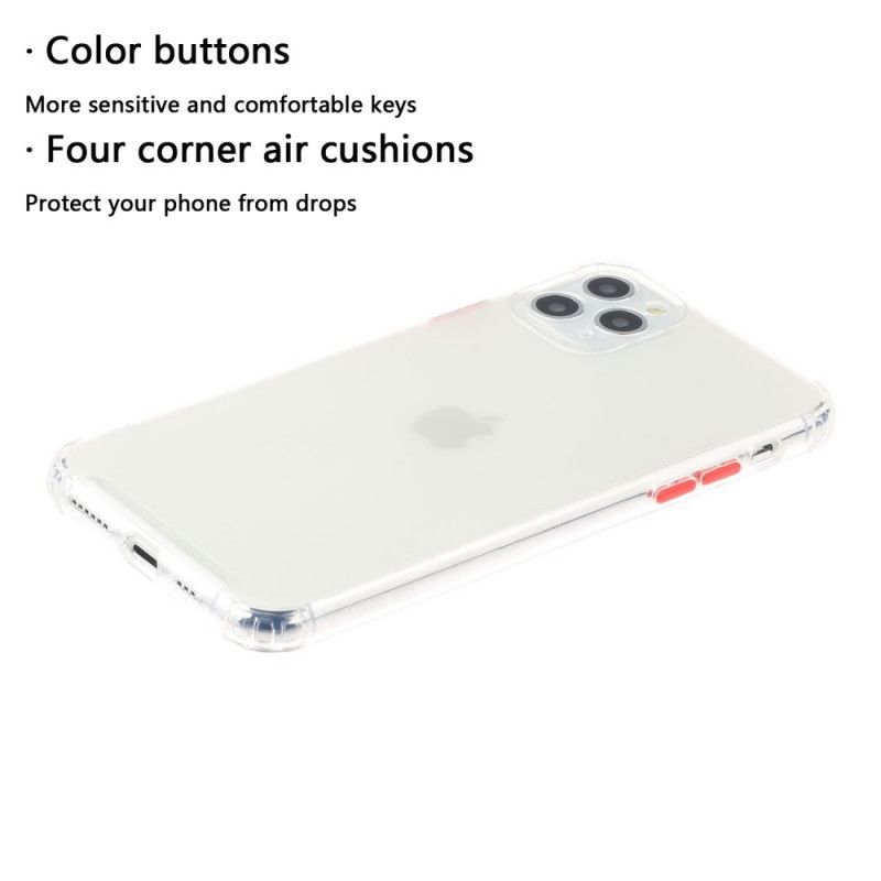Coque iPhone 11 Pro Max Transparente Boutons Colorés