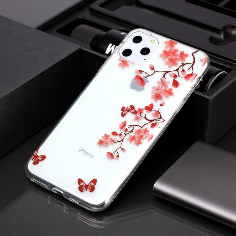 Coque iPhone 11 Pro Max Transparente Branche Aux Papillons