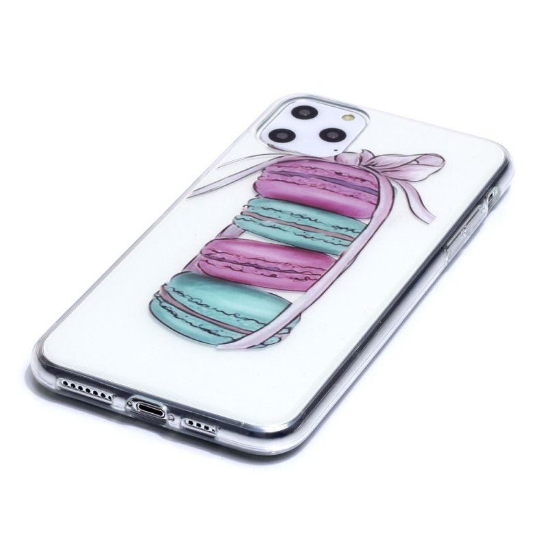 Coque iPhone 11 Pro Max Transparente Macarons Gourmands