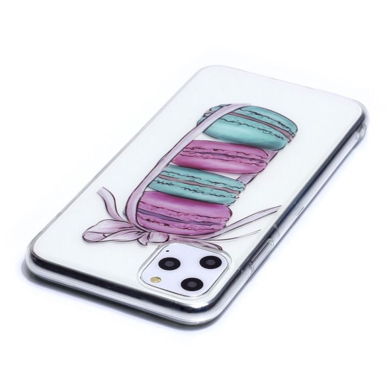 Coque iPhone 11 Pro Max Transparente Macarons Gourmands