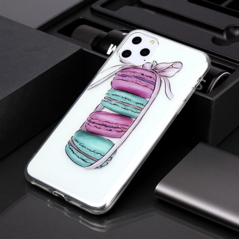 Coque iPhone 11 Pro Max Transparente Macarons Gourmands