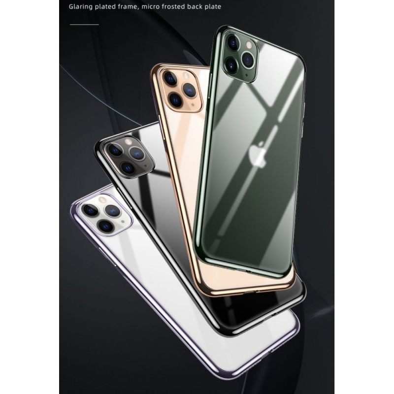 Coque iPhone 11 Pro Max Transparente Rebords Style Métal Sulada