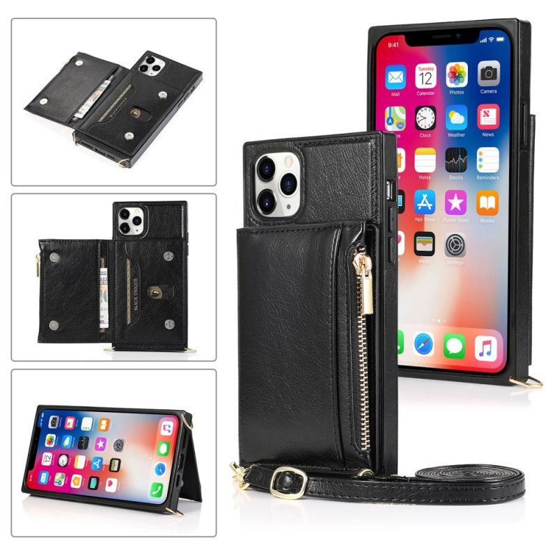 Coque iPhone 11 Pro Multi-fonctionnelle Avec Lanière Ajustable