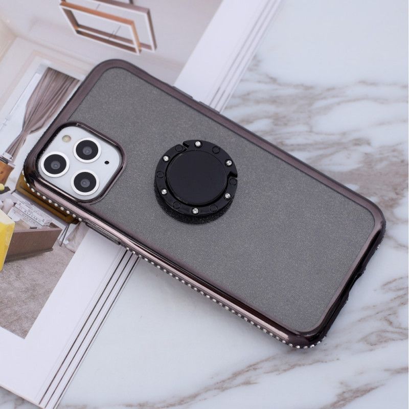 Coque iPhone 11 Pro Paillettes Et Diamants Anneau